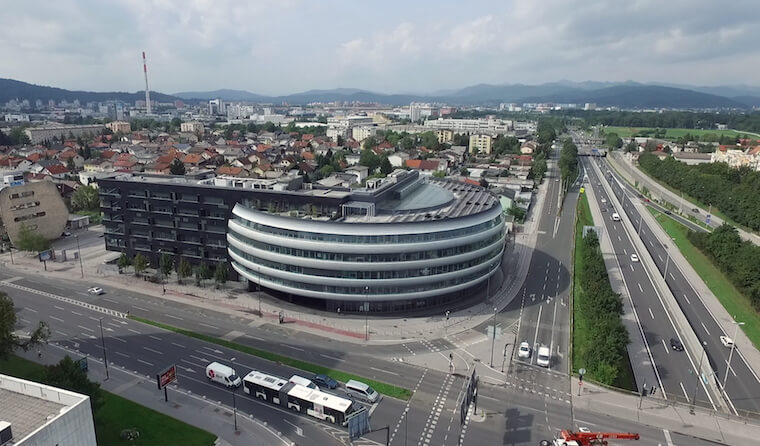Modern office building Rotonda - Ljubljana, Bežigrad